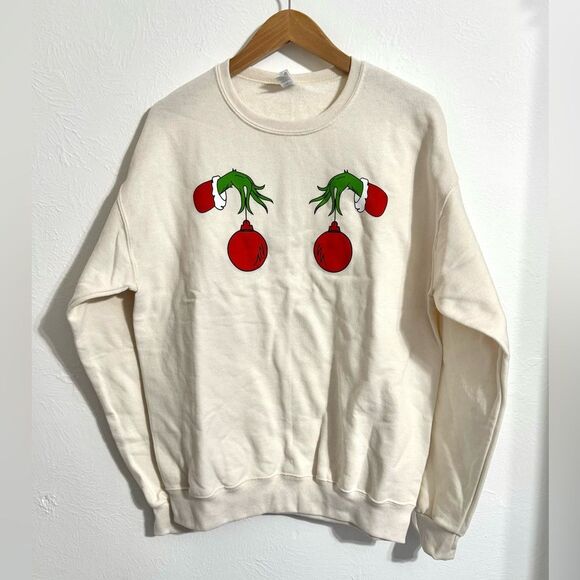 Girl Tribe Tops - New ✨ The Grinch Christmas Ornament sweatshirt, Girl Tribe, size medium